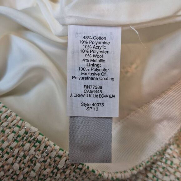 J. Crew Women's Glimmer Tweed Mini Skirt Size 2 - Picture 7 of 7